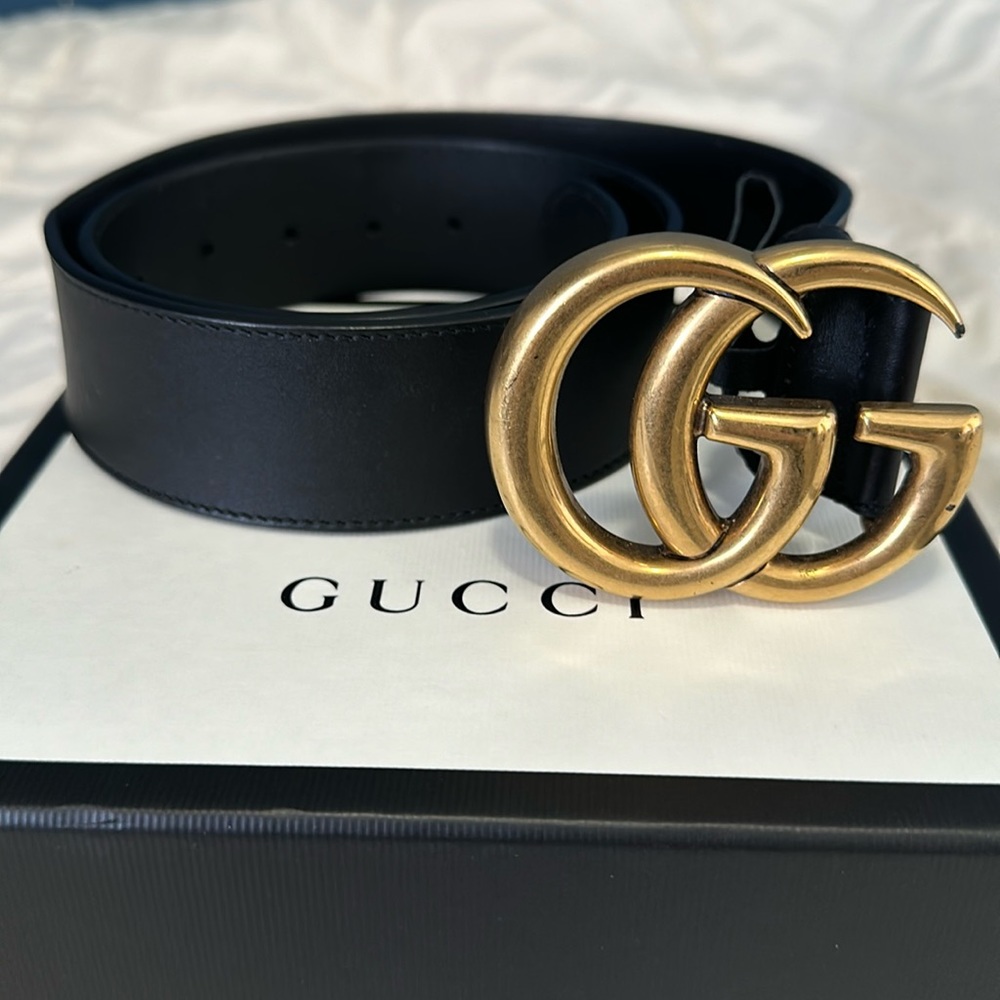 2015 RE-EDITION WIDE LEATHER BELT.                                   Gently worn